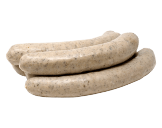 Grobe gebrühte Bratwurst